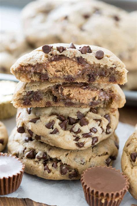 Reese S Stuffed Chocolate Chip Cookies Crazy For Crust