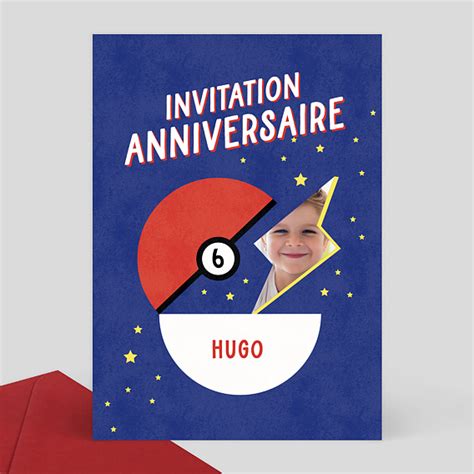 Invitation Anniversaire Enfant Meilleur Dresseur Popcarte