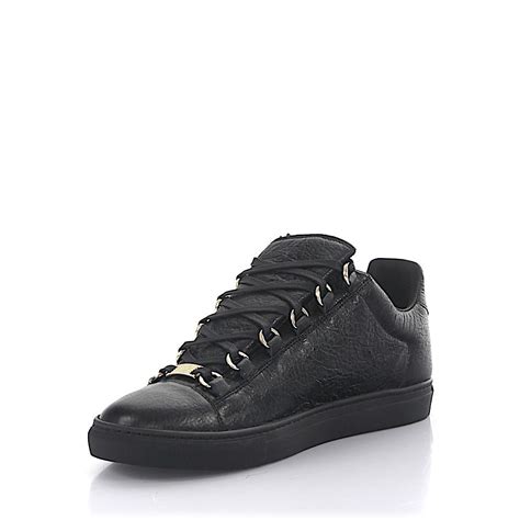 Balenciaga Sneakers Arena Low Crinkled Leather Black For Men Lyst