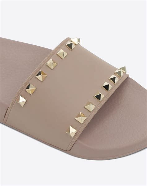 Rockstud Pvc Slide Sandal For Woman Valentino Online Boutique