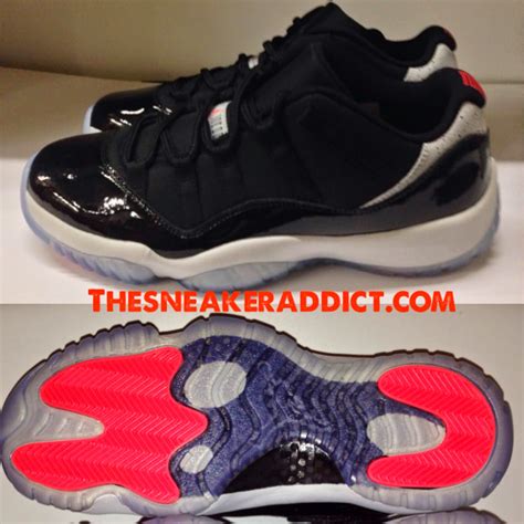 THE SNEAKER ADDICT: Air Jordan 11 Low Black/White/Infrared23 Sneaker ...