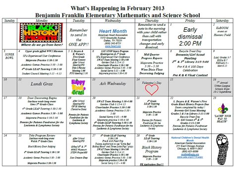 Ben Franklin Elementary School Calendar 2025 - Schoolcalendars.net