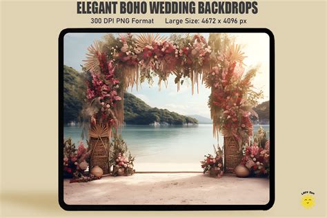 Elegant Boho Wedding Backdrop Graphic by Lazy Sun · Creative Fabrica