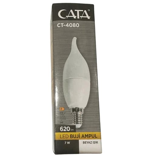 Cata CT 4080 7W 6400K Beyaz Işık E14 Duylu Led Kıvrık Buji Ampul 8 Adet