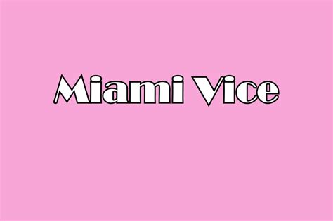 Miami Vice Font Free Download