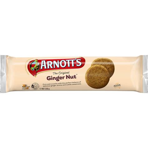 Arnott S Ginger Nut Plain Biscuits Biscuits 250g Woolworths