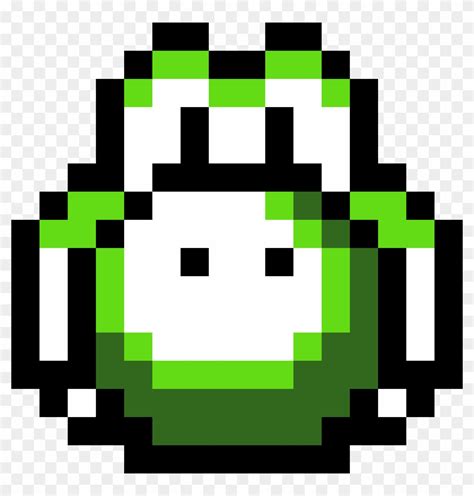 Yoshi Sprite Grid Home made pixel art based on this picture from the web