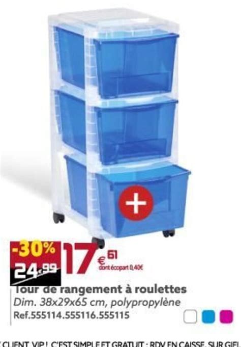 Promo Tour De Rangement Roulettes Chez Gifi