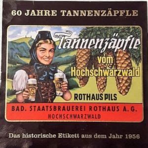 Drink Label Tannenzäpfle Badische Staatsbrauerei Rothaus AG Germany