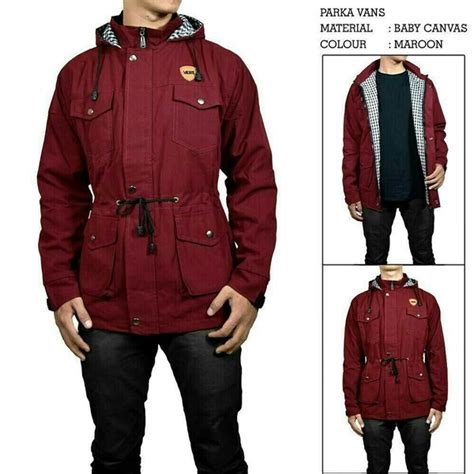 Jual Jaket Parka Pria Bahan Baby Canvas Premium Original Hoodie Anti