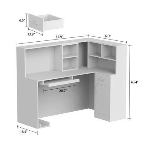 L Shape Wood Reception Desk Wood Reception Desk Bed Bath And Beyond