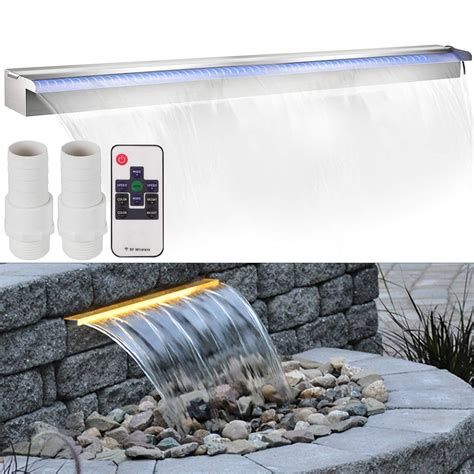 Buy VEVOR Pool Fountain Stainless Steel Pool Waterfall 23 6 X 4 5 X