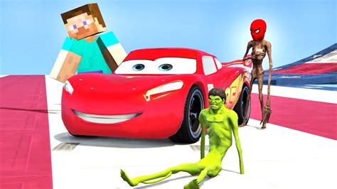 ŞİMŞEK MCQUEEN İLE ÖRÜMCEK ADAM HULK YARIŞIYOR Gta 5 Mod YouTube