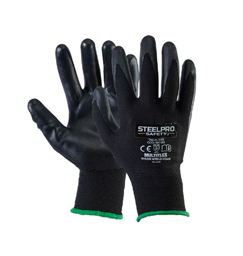 Guante Multiflex Poli Ster Nitrilo Foam Black Sebadri Venta De