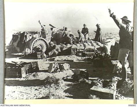 British Artillery In Action In Front Of Tobruk Negative By Bdi