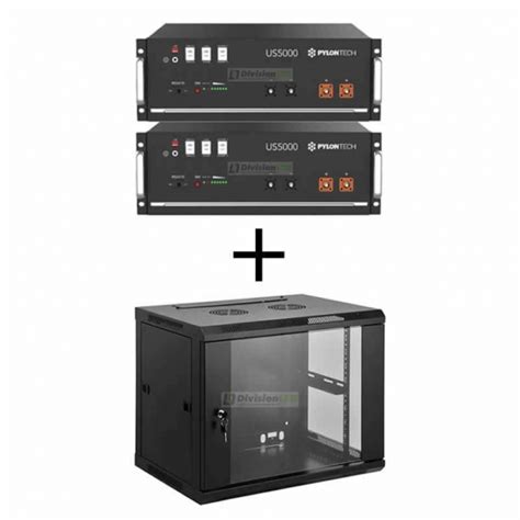 Pylontech US5000 Pack 2 Baterías de litio 4800WH 48V más Rack 19 EN