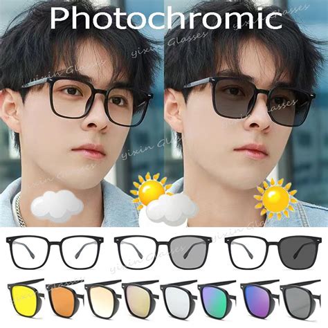 Photochromic Graded Sunglasses Anti Radiation Eye Glasses For Women Men