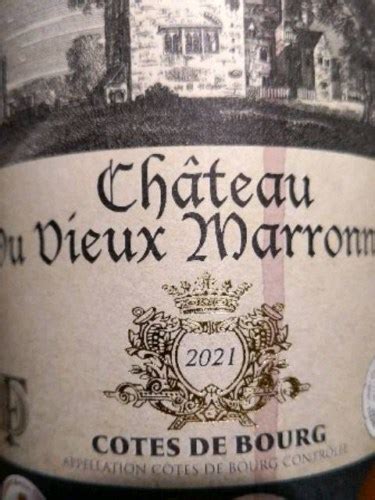 Ch Teau Du Vieux Marronnier C Tes De Bourg Vivino Us