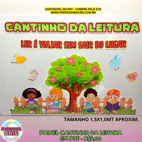 Painel Cantinho Da Leitura Em Pdf Professora Cris Ensinando Carinho