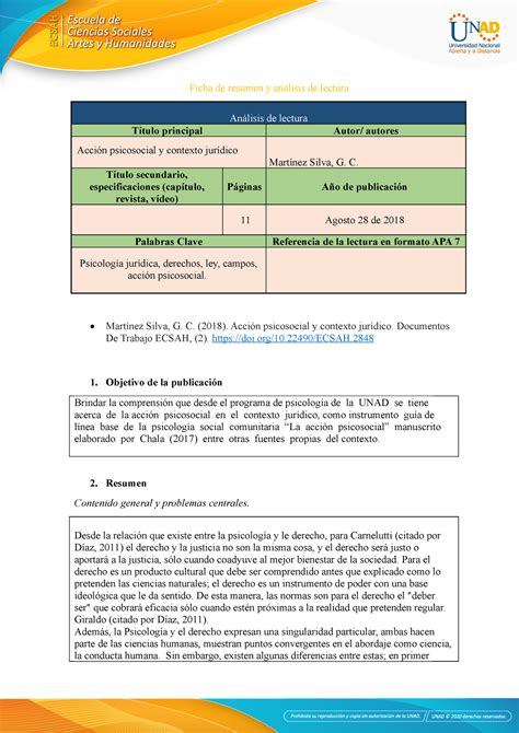 Anexo Ficha de resumen y análisis de lectura Ficha de resumen y