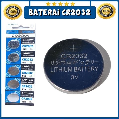 Jual Batere Lithium 3V Kancing Koin CR 2032 Baterai Timbangan Baterai