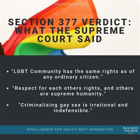 Homosexuality Not An Offense Rules Supreme Court In Landmark Verdict