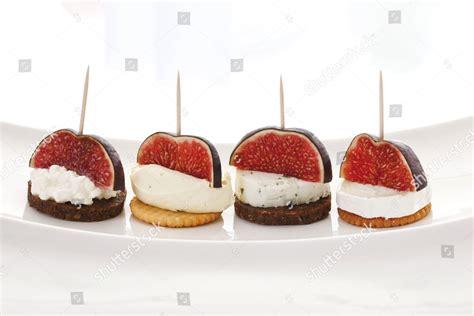 Finger Food Crackers Pumpernickel Topped Assorted Editorial Stock Photo ...