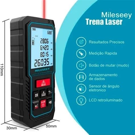 Trena Digital A Laser 40 Metros De Alta Precisão Mileseey Frete grátis