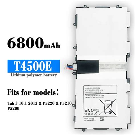 Original New Battery T4500e Battery For Samsung Galaxy Tab3 P5210 P5200 P5220 Authentic Tablet