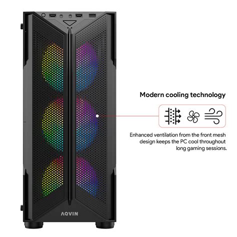 Aqvin Aq20 Gaming Desktop Computer Pc Tower Rgb Inte