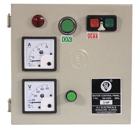 Sheet Metal 3 Hp Single Phase Control Panel 180 230v For Motor