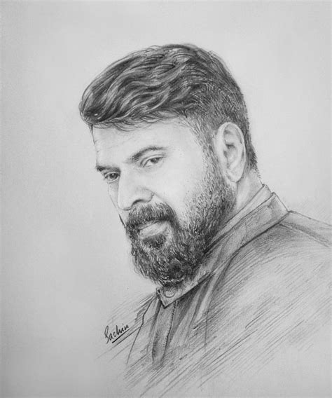 Mohanlal Pencil Drawing