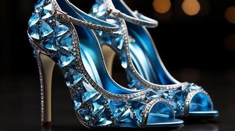 Premium Photo | High heel shoes with a diamond stones