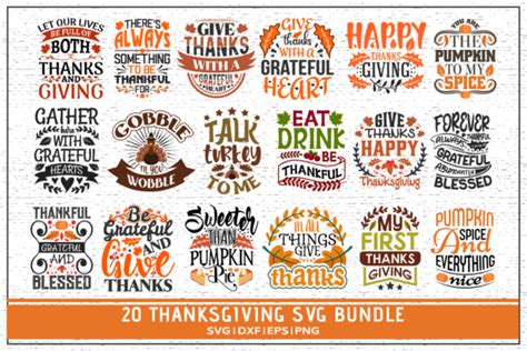 Thanksgiving Typographic Svg Bundle Graphic by Uniquesvg99 · Creative Fabrica