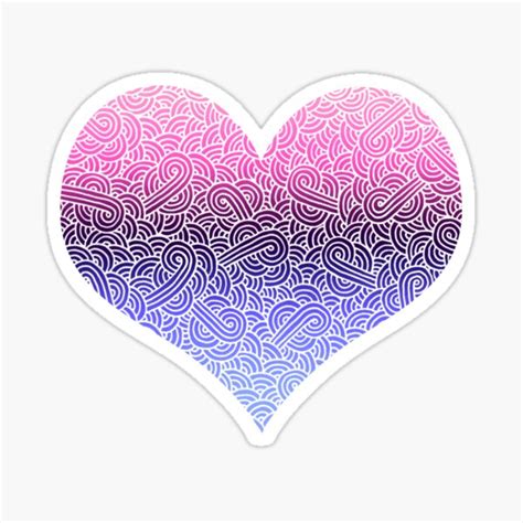 Ombré Omnisexual Colours And White Swirls Doodles Sticker For Sale By