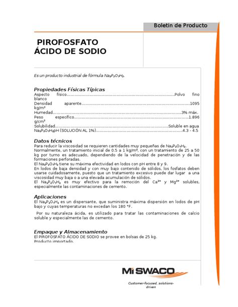 Pirofosfato Acido De Sodio Pdf Solubilidad Cemento