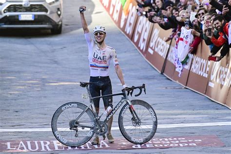 Tadej Poga Ar Cruises To Strade Bianche Victory After