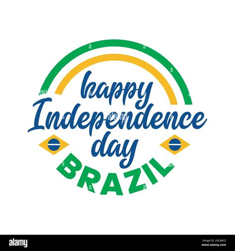 Brazil Independence Day Typography Poster Design September Th Happy