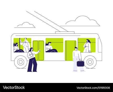 Trolleybus abstract concept Royalty Free Vector Image