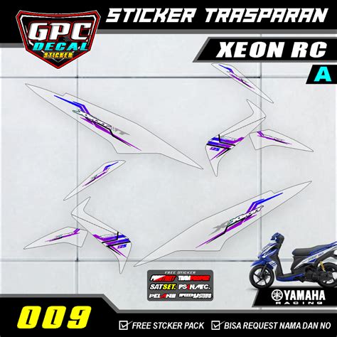 Jual STRIPING TRANSPARAN UV YAMAHA XEON RC DESAIN SIMPEL VARIASI LIST