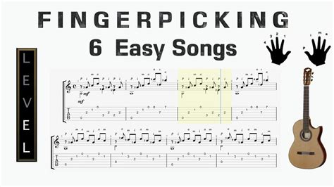 6 Easy Fingerpicking Guitar Tabs. : r/guitarlessons