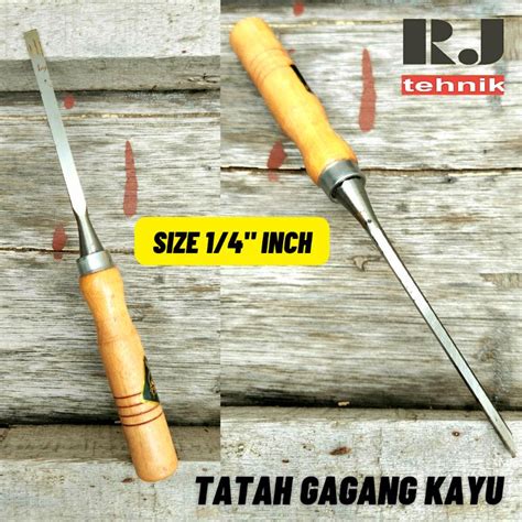 Jual Tatah Pahat Gagang Kayu Inch Wood Chisel Shopee Indonesia