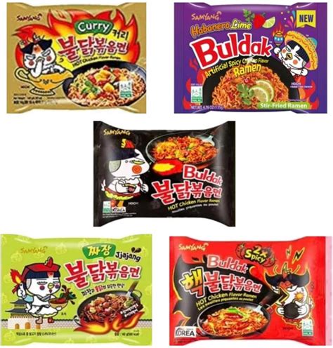 Samyang Korean Assorted Top Spicy Ramen Noodle Challenge Pack Of 5 1