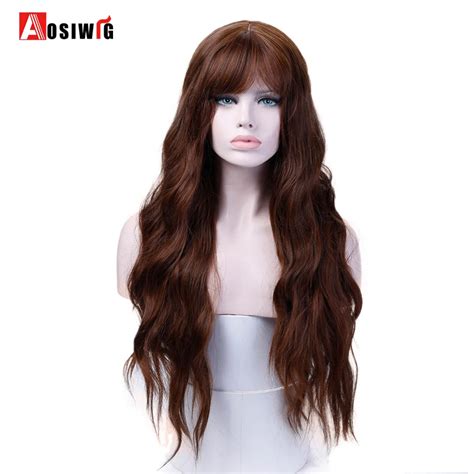 10 Colors Long Wavy Curly Wig Natural Fluffy Synthetic Hair Cosplay Wig