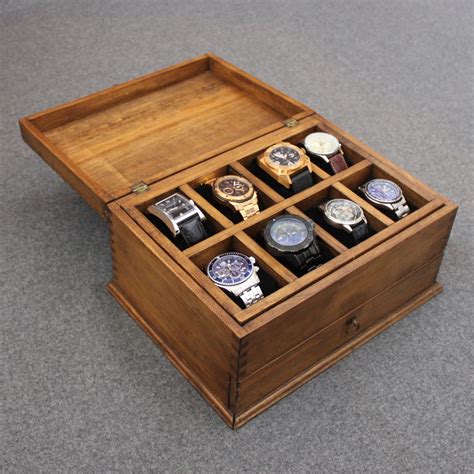 Personalized Rustic Mens Watch Box For 8 By Ourweddinginvites