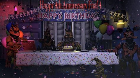 Fnaf Sfm Fnaf 4 4th Anniversary By Cloudcake54 On Deviantart Fnaf Five Nights At Freddys