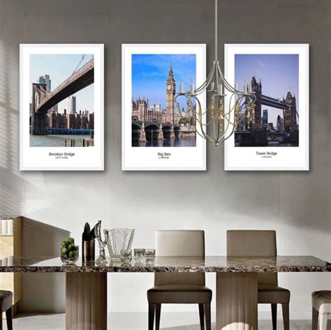 Kit Quadros Nova York E Londres Cidades Decora O Moldura