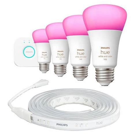 Hue White And Color Ambiance A19 Bluetooth 75w Smart Led Starter Kit