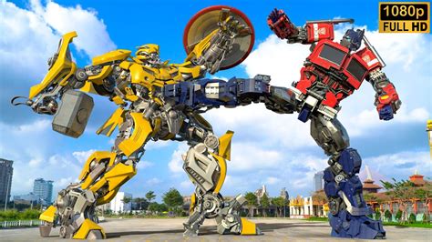 Transformers Rise Of The Beasts Bumblebee Vs Optimus Prime Fight