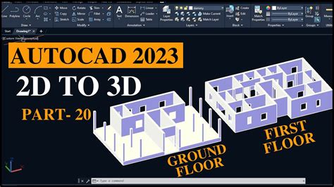 AutoCAD 2023 3D Tutorial For Beginners AutoCAD House Design 3D